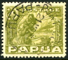 PAPUA - 1932 4d OLIVE-GREEN SG 135 Cv £10 VFU [D1193]