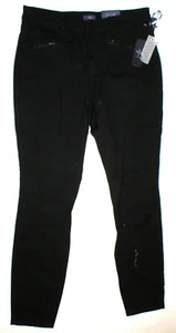 NWT New NYDJ Womens 10 Not Your Daughters Jeans USA Leggings Black Snake Skinny - Picture 1 of 7