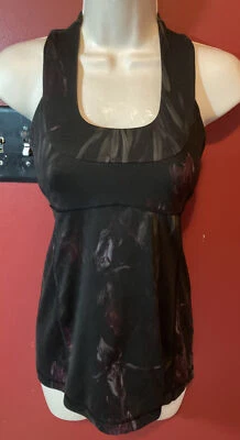 Camiseta sin mangas Lululemon Racerback para mujer talla XS S iris medianoche/negro floral oscuro Foto 1 de 4