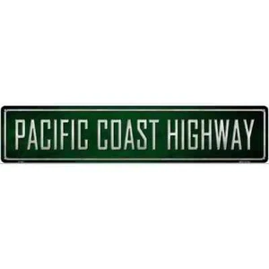Pacific Coast Highway 3"x12" placa de letrero de calle de metal puerta de casa garaje pared - Imagen 1 de 1