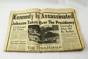 Kennedy es asesinado Johnson asume la presidencia, The Times-Herald 1963 - Imagen 1 de 4