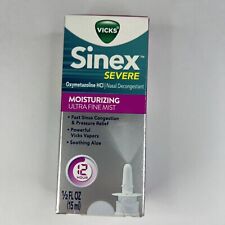 Vicks Sinex Severe Moisturizing Ultra Fine Nasal Mist with Aloe Exp. JUN 24