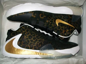 Nike Zoom Freak 1 "Coming to America" Basketball Shoes Black Gold White Sneakers - Picture 1 of 9