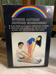 NEW NOS Vintage 1980s 80s 1990s 90s Exercise Equipment Spring Rower Movie Prop - Picture 1 of 15