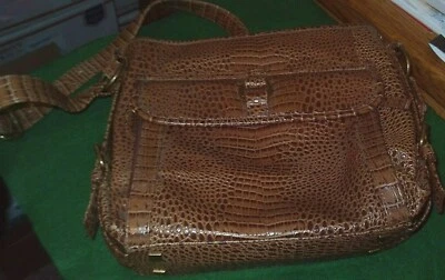 Coldwater Creek Brown Faux Snake Skin Medium Shoulder Bag - Image 1 of 4