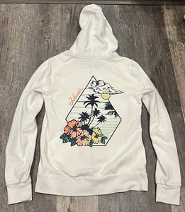 VOLCOM Sz S 4-6 White Hawaii Full Zip Hoodie (Z144) - Picture 1 of 5