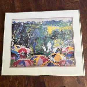 “Arnie In The Rain" By LeRoy Neiman LARGE 29”x 24” - Picture 1 of 11