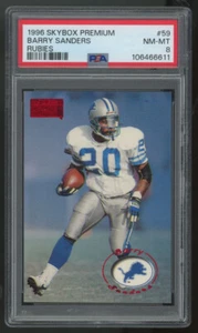 1996 Skybox Premium Barry Sanders Rubies #59 PSA 8 - Picture 1 of 2