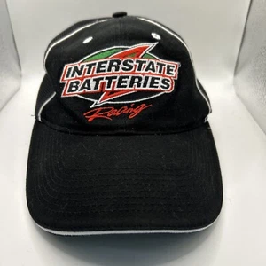 INTERSTATE BATTERY Racing #18 Ajustable Adulto Gorra de Béisbol Gorra Negra - Imagen 1 de 5