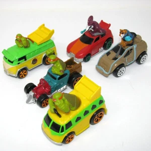 5 TMNT Ninja Turtles Out Of The Shadows T-Machines Lot Diecast Cars Michelangelo - Picture 1 of 4