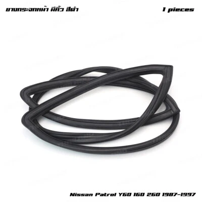 For Nissan Patrol Y60 1987 - 97 Front Windshield Rubber with Moulding Hole - Image 1 of 4