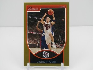 JASON KIDD 2007 BOWMAN GOLD PARALLEL 90/99- NETS