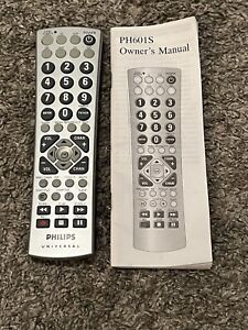 Philips Universal PH601S Remote Control & Manual Tested Works See Photos
