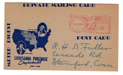 #1020 Louisiana Purchase FDC 1953 New Orleans - Sanders Postcard - Image 1 of 2