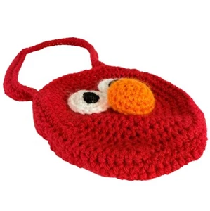 Crochet Red Elmo Inspired Kids Handbag Purse Dress Up Toddler Girl Gift Bag - Picture 1 of 8