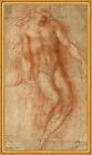 Pieta Michelangelo Nackter Mann Mensch Anatomie Bauch Felsen B A2 02883 Gerahmt