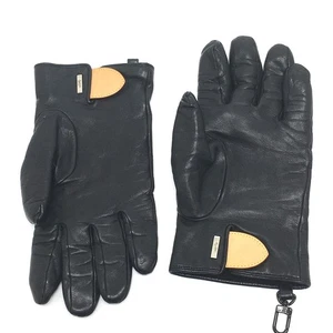 LOUIS VUITTON MP2429 Gon LV staples Edition Gloves Cashmere / Leather Black - Picture 1 of 13
