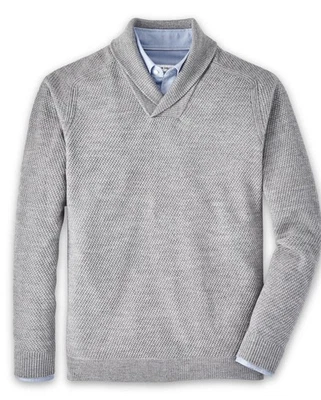 Suéter Pullover Peter Millar Para Hombre MF24S41-Gale Gris Mantón Dempsey Talla XL $325 Foto 1 de 4