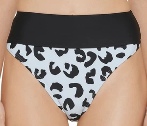 Traje de baño Dkny para mujer S estampado cintura alta parte inferior de bikini azul talla grande - Imagen 1 de 3