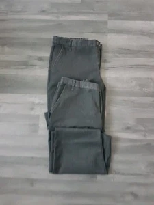 Boys Grey School Trousers x2 Adjustable Waist 16-17 - Picture 1 of 1