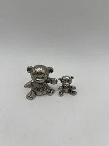 Miniatur Teddybär Vintage Figur 2er Set - Bild 1 von 7