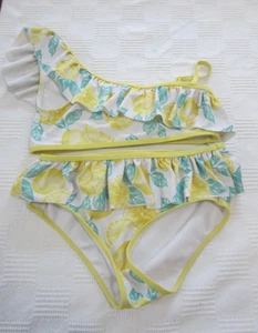 Little Girls Tommy Bahama 2-Piece Size 10 Swimsuit Lemons Yellow Green w/Ruffle - Picture 1 of 8