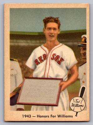 Fleer Ted Williams 1959 #21 1943 - Honores para William Foto 1 de 3