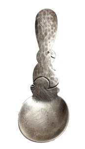 Bunny Rabbit Porter Blanchard handgehämmert Sterlingsilber Baby Säugling Löffel 4" - Bild 1 von 11