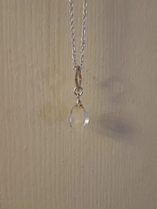Collar de ley con colgante de diamantes firmado Deb Guyot Herkimer 16-18 pulgadas - Imagen 1 de 5