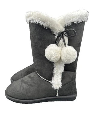 Botas Dawg Pom-Pom talla 10 Negro Microfibra Foto 1 de 4