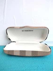 Burberry Brown Black Plaid Fabric Cover Hard Shell Sunglasses Case - Picture 1 of 6