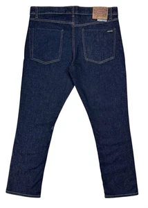 Volcom Vorta Dark Blue Cotton Slim Straight Skater Denim Jeans Mens Size 34x30 - Picture 1 of 5