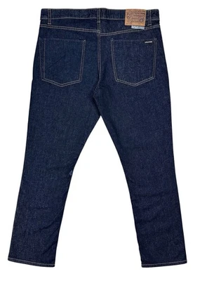 Volcom Vorta Dark Blue Cotton Slim Straight Skater Denim Jeans Mens Size 34x30 - Image 1 of 4
