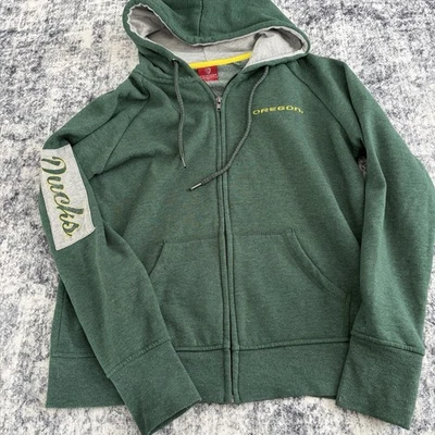 Suéter com capuz Oregon Ducks mistura de algodão macio feminino tamanho médio verde NCAA - Imagem 1 de 4