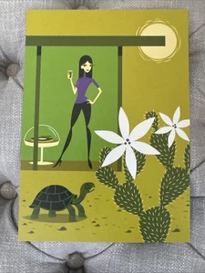 SHAG THE LOST TORTOISE Promo Event Card Josh Agle Art 7”X 5” PALM SPRINGS Desert - Picture 1 of 7