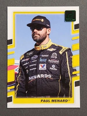 2018 Donruss NASCAR Racing #58 Paul Menard Green Foil Parallel #083/199 - Image 1 of 2