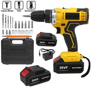 21v Cordless Drill Set -2 Rechargeable Batteries,Bit Set,flex Shaft,carry Case - Picture 1 of 6
