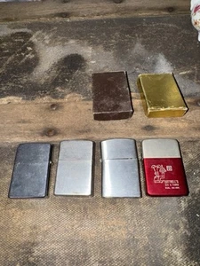 Lot of 4 Vintage Pocket Cigarette Lighters Zippo, Supreme, Park, Revelation - Picture 1 of 9