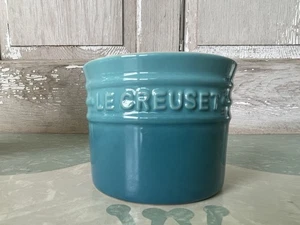 Le Creuset BUTTER BELL Teal Caribbean Blue Stoneware Crock Replacement No Lid - Picture 1 of 7