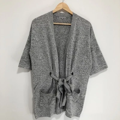Oliver Bonas Cardigan Size 10 Kimono Style Relaxed Tie Waist Grey Women's - Image 1 of 4