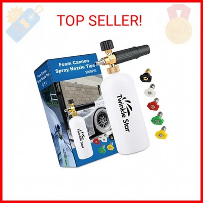 Cañón de espuma Twinkle Star botella de 1 L lanza de espuma de nieve con conector rápido de 1/4", 5 Foto 1 de 2