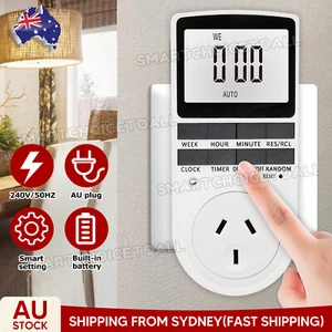 Digital Timer Switch Socket Electric Programmable Power 240V AU Plug Clock - Picture 1 of 10