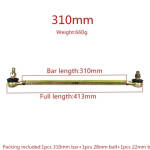 Steering Linkage 310mm/12.20" M10 Track Bar Lever 18mm Thread Kit L+R Ball Joint - Picture 1 of 12