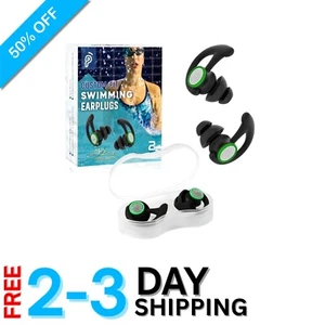 2 Pairs Silicone Ear Plugs Custom-fit Waterproof for Swimming Bath Surfing - Picture 1 of 9