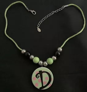 Green Beaded Fashion Boho Necklaces With The Letter D Pendant - Picture 1 of 5