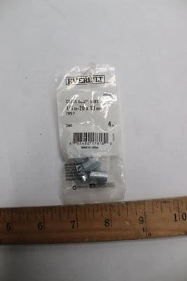 (4-Pk) Everbilt Cross Dowel Nut Type F Zinc 1/4" x 13mm 455 692 - Image 1 of 3