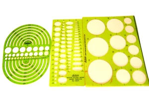 Pickett Stencils - Circles, Ellipse & Radius Templates (3) #1201I, 1202I &1267I - Picture 1 of 15