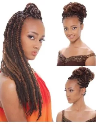 2x AFRO TWIST BRAID Weave Wig Hair Color 2 Marley Style Kanekalon NEW - Image 1 of 4