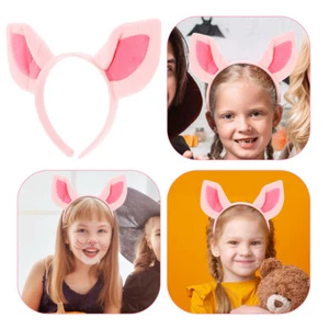 Pig Ear Headband for Kids Pink Puppy Costume Hair Accessory Stage Performance - Picture 1 of 12
