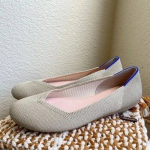 Rothy’s Women's Size 8 Platinum Metallic Flats Champagne - Picture 1 of 8